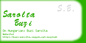 sarolta buzi business card